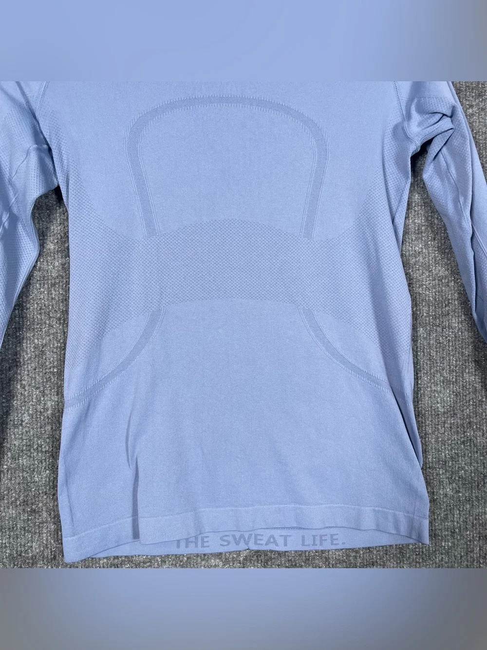 Lululemon Swiftly Tech Long Sleeve Crew Womens Blue Fingerhole Performance Shirt
